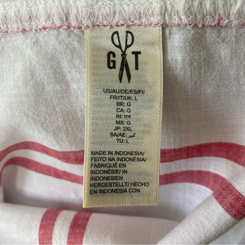 Goodthreads Red & White Striped Button Up Shirt - image 5